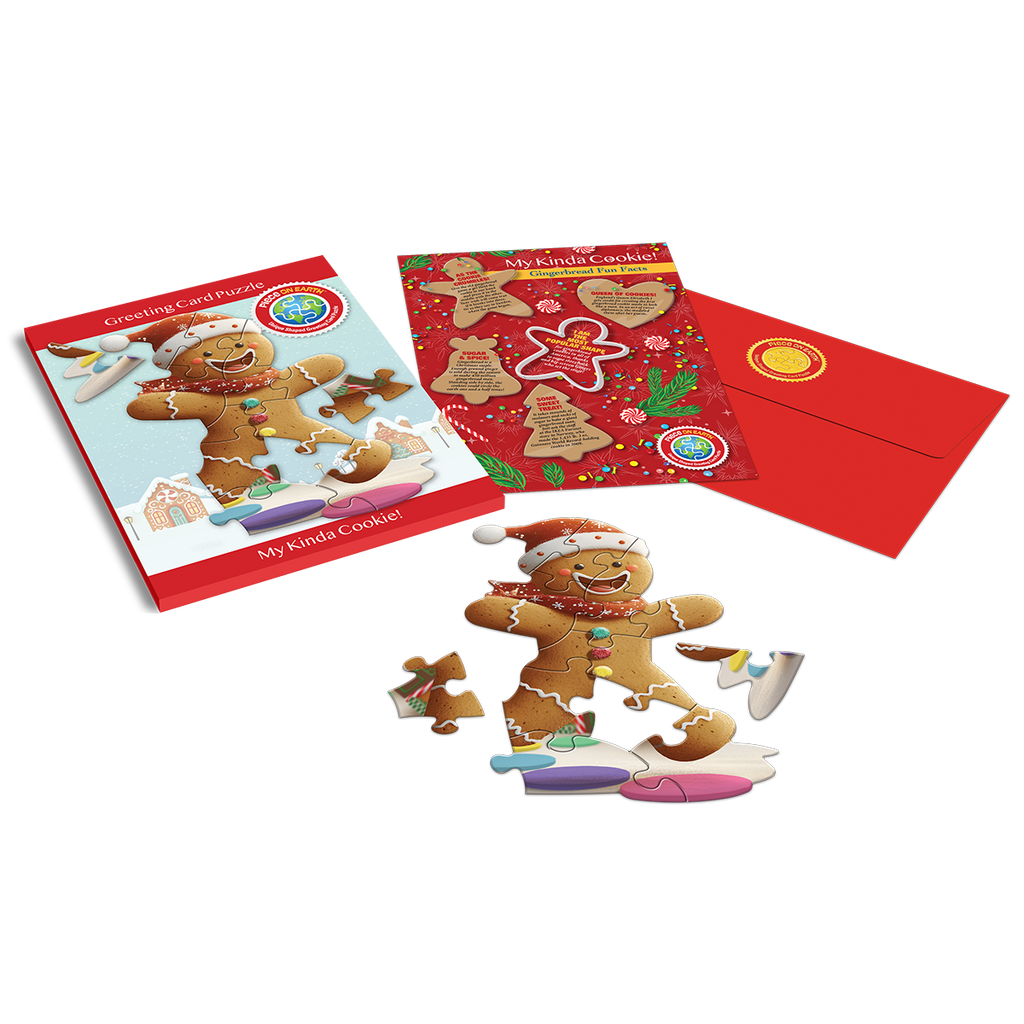GINGERBREAD MAN GREETING CARD PUZZLE