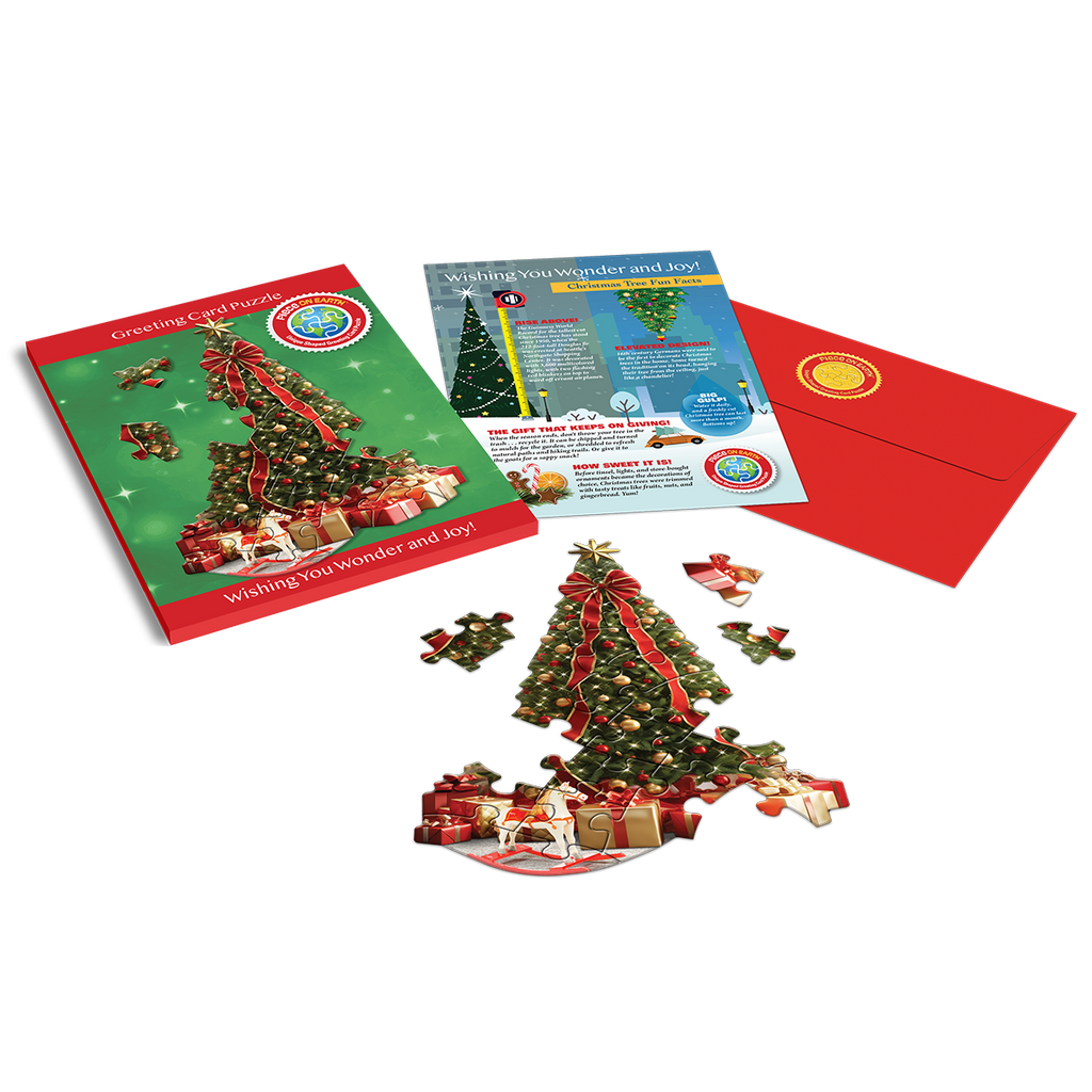 CHRITMAS TREE GREETING CARD PUZZLE