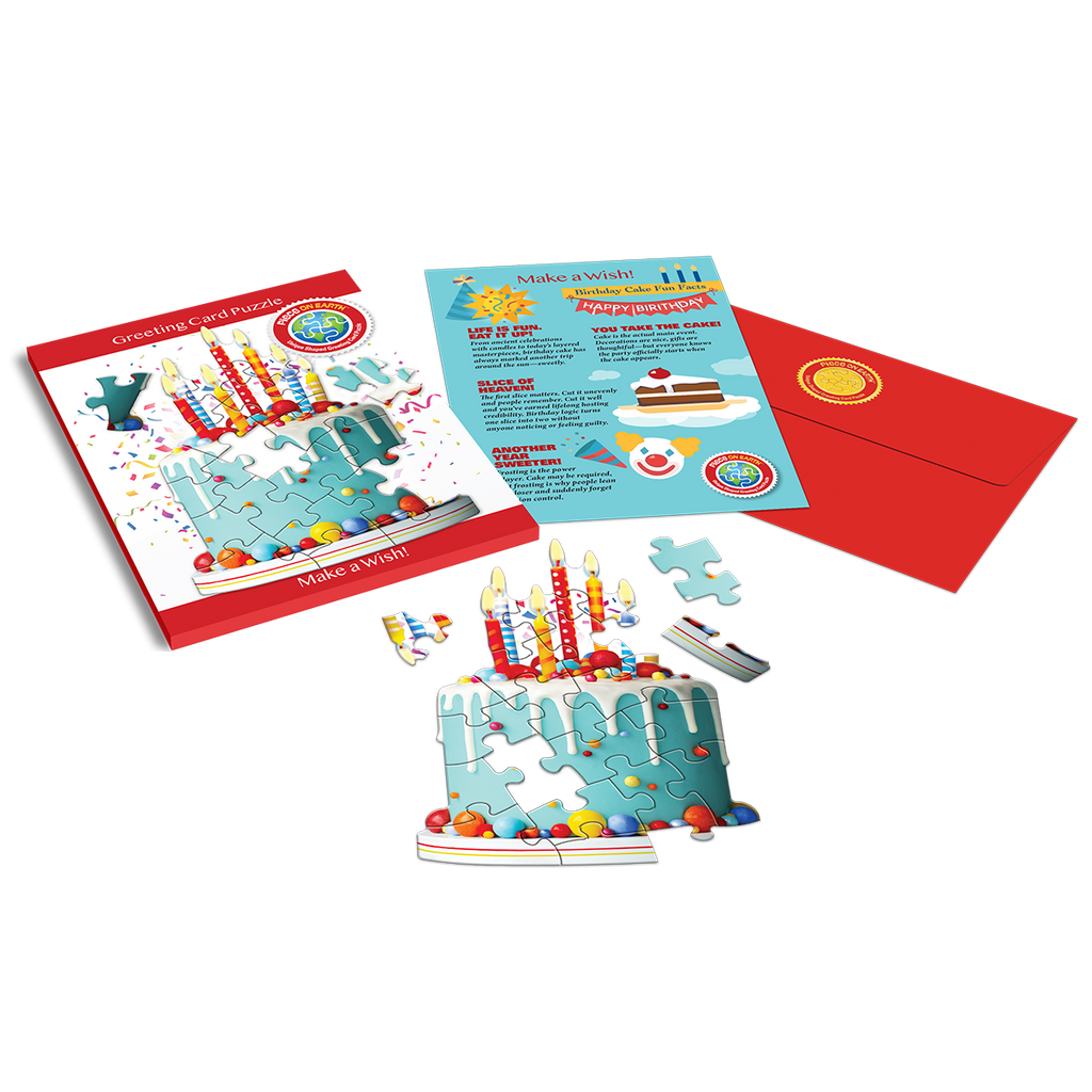BIRTHDAY CAKE GREETING CARD PUZZLE